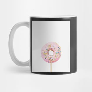 Pink donut Print Pink, Girls Nursery Room Decor, Candy, Kids room print art, Trendy modern print Mug